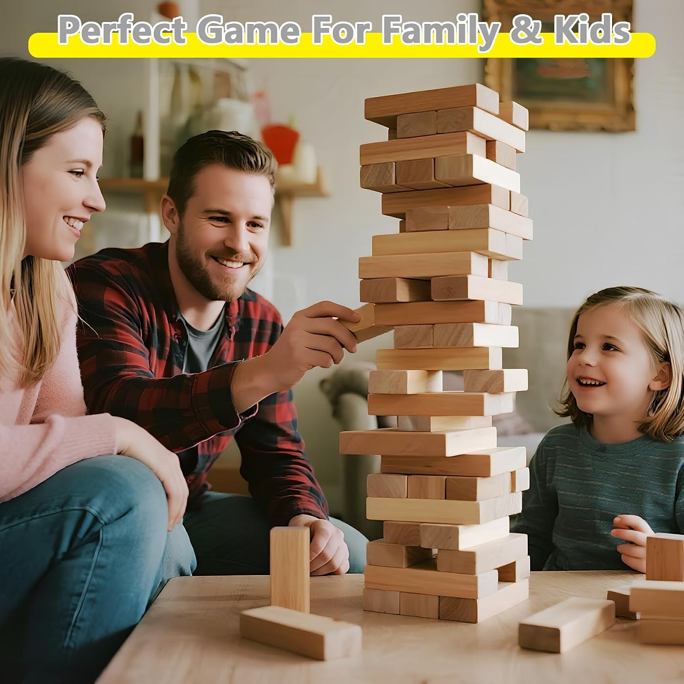 57-Piece Giant Tumbling Tower, stacks past 4.2 ft — view 6