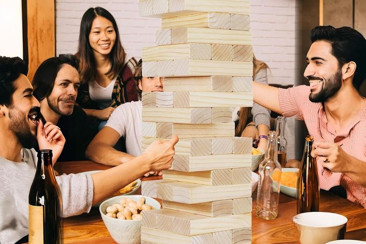 Giant tumbling towers by GOROCK